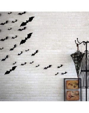 Party Favors Halloween 3D Decoration Scary Bats Wall Sticker PVC Halloween Party Supplies Indoor Outdoor Decoration-80pcs - C...