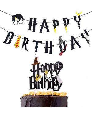 Cake & Cupcake Toppers Harry Potter Happy Birthday Banner Party Supplies Happy Birthday Cake Topper Felt Garland Party Decora...