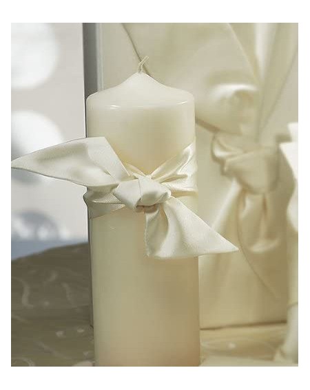 Ceremony Supplies Tie The Knot Collection Unity Candle- White - White - C0110Q0JFU7 $47.03