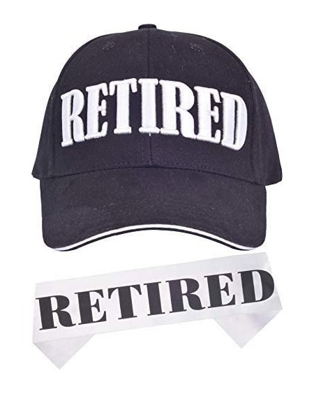 Hats Retirement Gifts for Men- Retirement Party Hat- Officially Retired Sash and Hat Black- Retirement Sash for Retired Party...