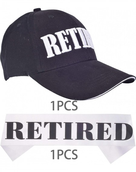 Hats Retirement Gifts for Men- Retirement Party Hat- Officially Retired Sash and Hat Black- Retirement Sash for Retired Party...