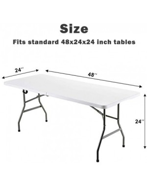 Tablecovers 2 Pack Stretch Spandex Table Cover for 4 Ft Rectangle Tables- 48" Length x 30" Width x 30" Height Fitted Tableclo...