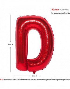 Balloons Letter Balloons 40 Inch Giant Jumbo Helium Foil Mylar for Party Decorations Red D - Letter D - CE19CDG0N9C $11.48