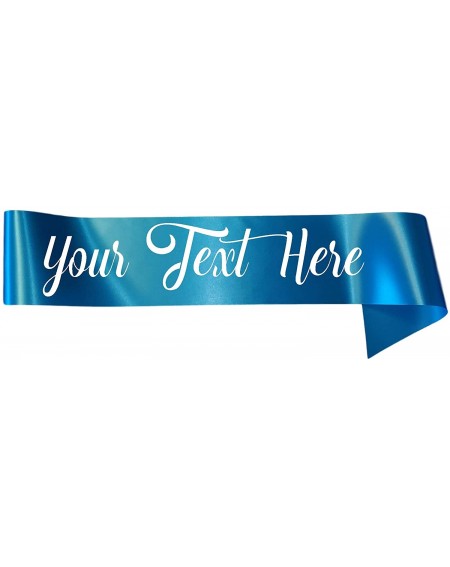 Favors Personalized Sash Special Events or Halloween Pageant Birthday Wedding - Turquoise - C6192XYSEZ3 $18.72