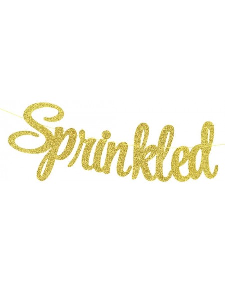 Banners & Garlands Sprinkled with Love Glitter Gold Banner - Baby Sprinkle Banner-Baby Shower- Gender Reveal Party- Glitter P...