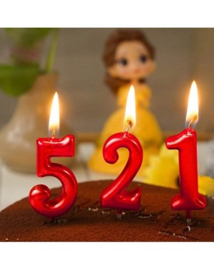 Cake Decorating Supplies Red Birthday Candles 5 Candle 5th Five Years Cake Bady Roman Numberal Cool Number Candle No 50 51 52...