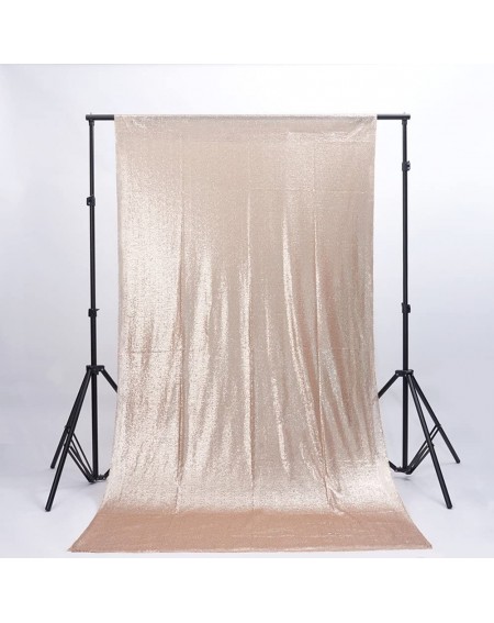 Photobooth Props Champagne Selfie Backdrop Sequin Party Backdrop for Christmas-4ftx6.5ft - Champagne - CS189CNKD6K $35.71