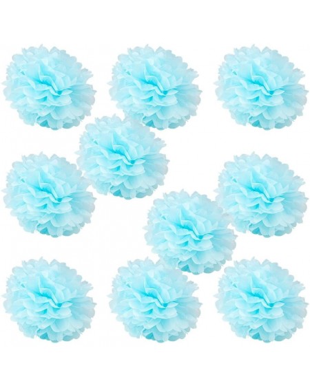Tissue Pom Poms Set of 10 - Powder Blue 12" - (10 Pack) Tissue Pom Poms Flower Party Decorations for Weddings- Birthday- Brid...