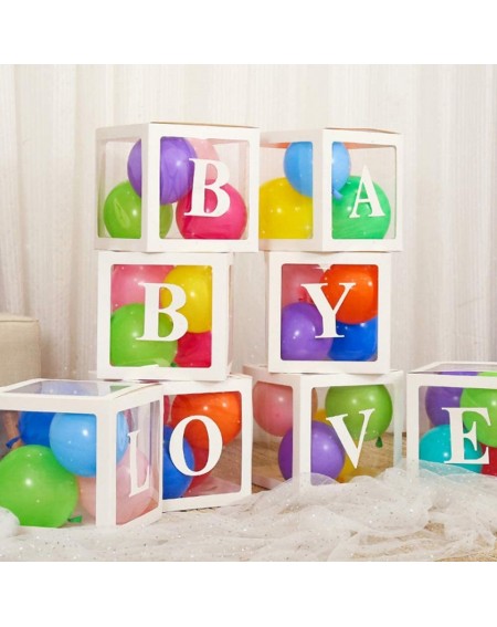 Balloons Transparent Name Date Box Wedding Birthday Baby Bachelorette Party Decorations A-Z Letter 0-9 Number (V) - V - CC19E...
