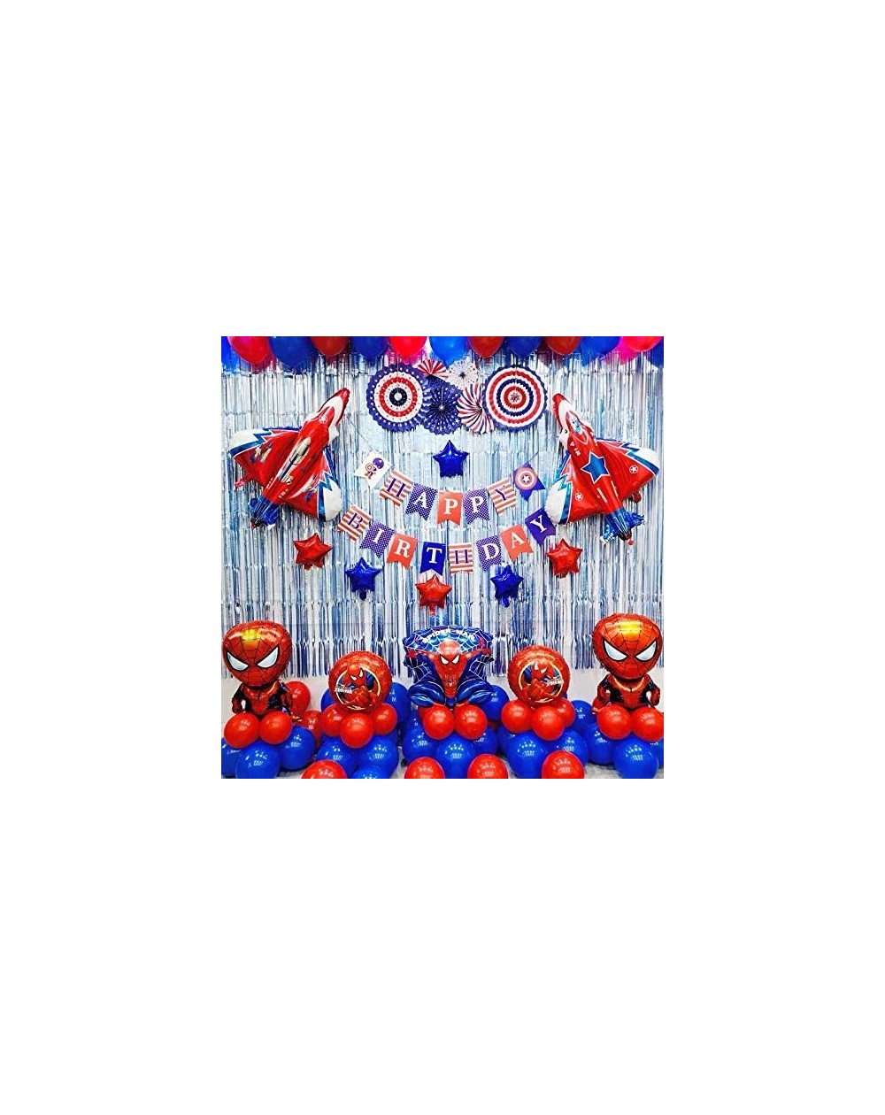 Balloons Spiderman Birthday party supplies Spiderman Birthday Party Decorations Superhero Theme Balloons set included 85 Pcs ...