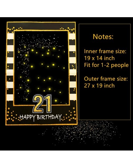 Photobooth Props Black Gold 21th Birthday Party Photo Booth Props 21th Birthday Photo Frame Birthday Photo Frame - CU18WK7MLH...