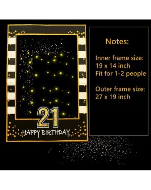Photobooth Props Black Gold 21th Birthday Party Photo Booth Props 21th Birthday Photo Frame Birthday Photo Frame - CU18WK7MLH...