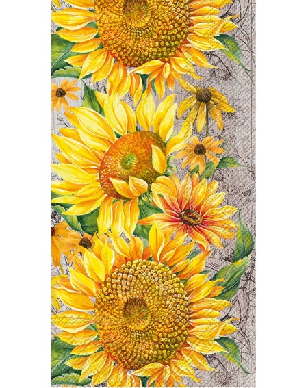 Tableware Le Tournesol Sunflowers 3-Ply Paper Guest Towel Napkins Sunflower Fall Decor- 16-Count Dinner Serviettes - CO18XITU...