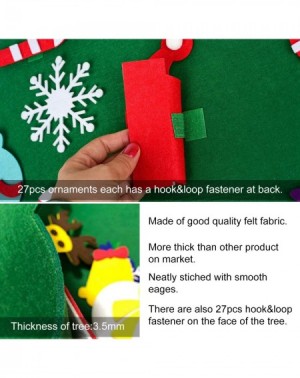 Ornaments DIY Felt Christmas Tree Set- 26pcs Detachable Ornaments- Xmas Gifts for Kids New Year Handmade Christmas Door Wall ...