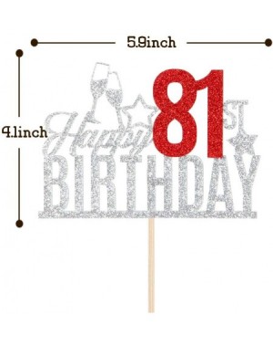 Cake & Cupcake Toppers Happy 81st Birthday Cake Topper - Eighty one-year-old Cake Topper- 81st Birthday Cake Decoration- 81st...