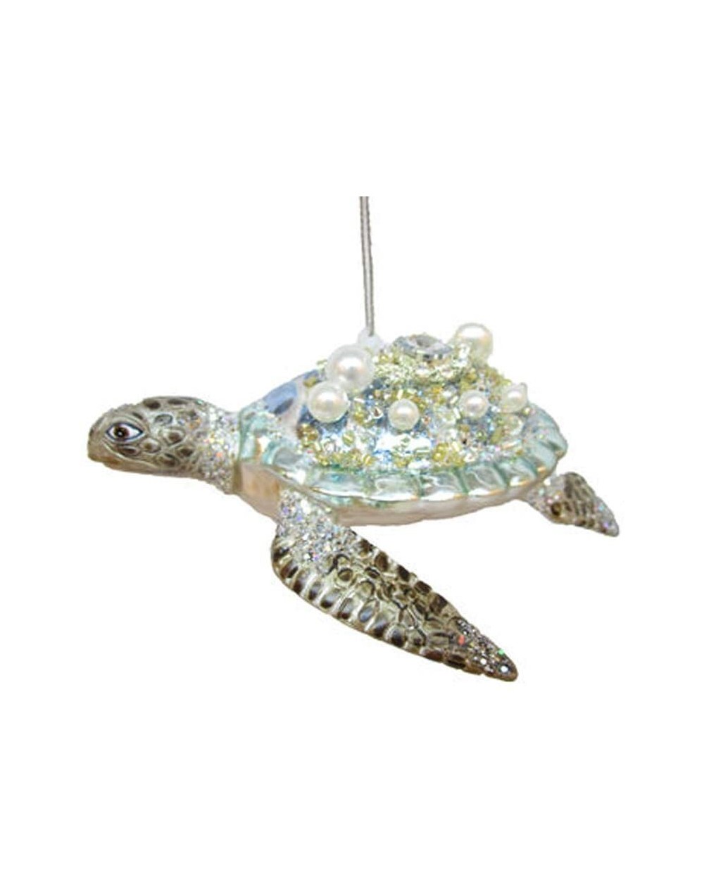 Ornaments Glass Ornament - Jeweled Pastel Turtle 5 - CA195LWU3O7 $14.66