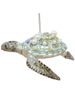 Ornaments Glass Ornament - Jeweled Pastel Turtle 5 - CA195LWU3O7 $14.66