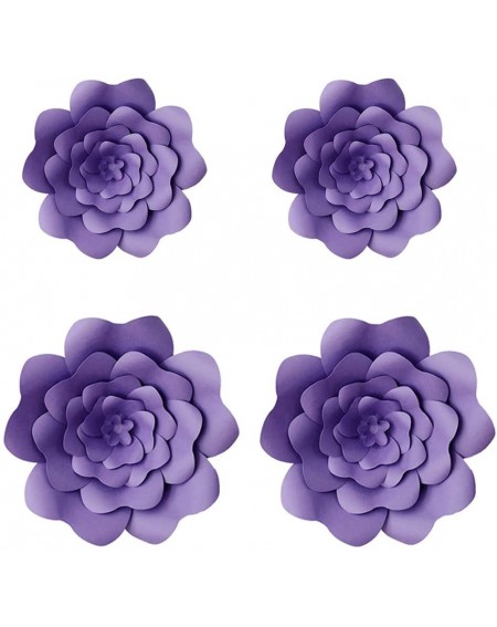 Tissue Pom Poms 4pcs 3D Paper Flower Decorations Giant Paper Flowers Party DIY Handcrafted Paper Flowers for Wedding Backdrop...