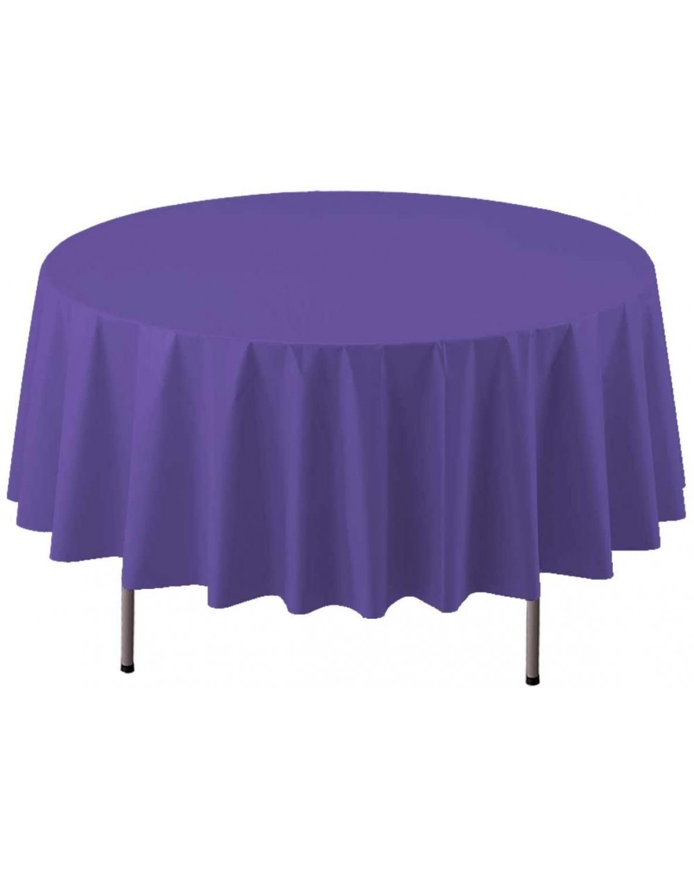 Tablecovers ValuMost Round Plastic Table Cover Available in 16 Colors- 84"- Royal Purple - Royal Purple - CH11DGD93F3 $11.89