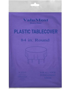 Tablecovers ValuMost Round Plastic Table Cover Available in 16 Colors- 84"- Royal Purple - Royal Purple - CH11DGD93F3 $11.89