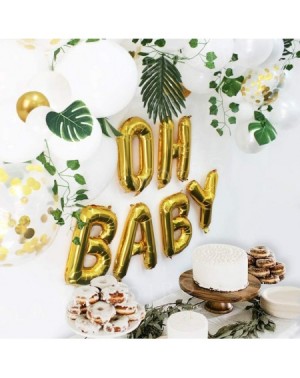 Balloons Greenery Baby Shower Decorations- Boho Neutral Oh Baby Balloon Garland Arch- Faux Greenery Ivy Leaf Vines- Backdrop ...