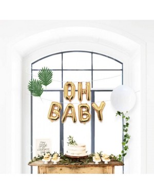 Balloons Greenery Baby Shower Decorations- Boho Neutral Oh Baby Balloon Garland Arch- Faux Greenery Ivy Leaf Vines- Backdrop ...