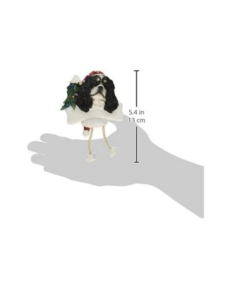 Ornaments King Charles Ornament with Unique "Dangling Legs" Hand Painted and Easily Personalized Christmas Ornament - C7113LY...