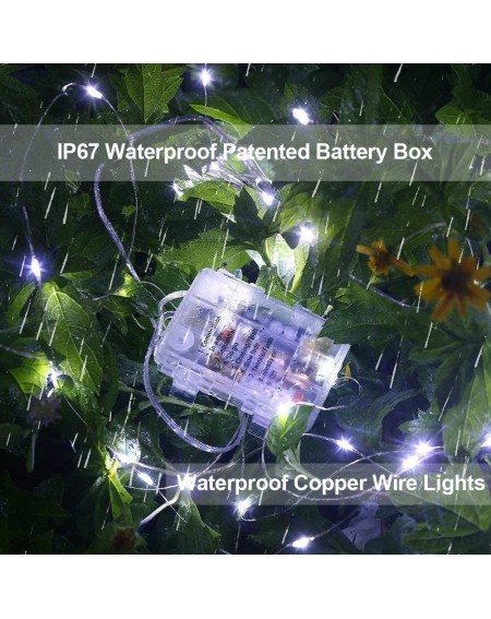 Indoor String Lights 4 Pack 20 Ft 60 LED Fairy Lights Battery Operated Christmas Lights with Remote Waterproof 8 Modes Firefl...