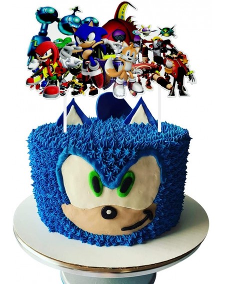 Party Packs Sonic The Hedgehog Birthday Party Supplies-Including Happy Birthday Banner - Cake Topper - Cupcake Toppers - Soni...
