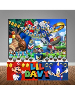 Party Packs Sonic The Hedgehog Birthday Party Supplies-Including Happy Birthday Banner - Cake Topper - Cupcake Toppers - Soni...