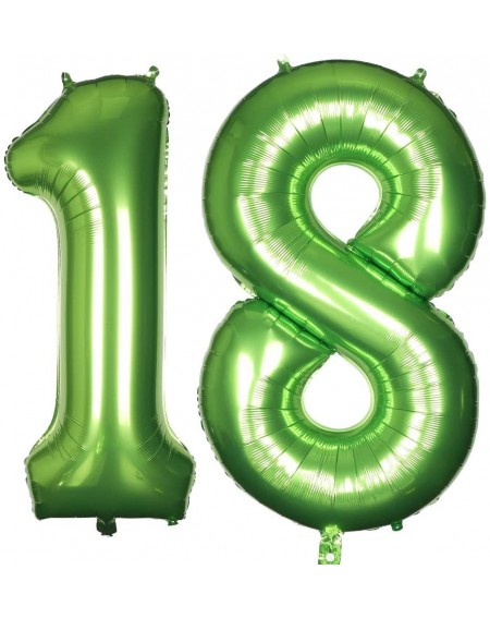 Balloons 40 Inch Jumbo Number 18 Balloon Birthday Party Celebration Decoration Foil Helium Balloons-Green - 18 Green - C119EI...