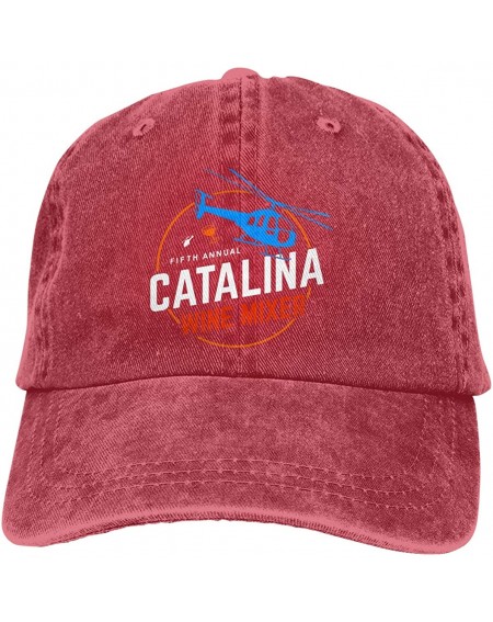 Hats Catalina Wine Mixer Unisex Classic Comfortable Cap Adjustable Hiking Hat - Red - CY19EEEGGAX $39.80