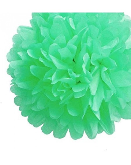 Tissue Pom Poms EZ-Fluff 12 Inch Cool Mint Green Tissue Paper Pom Poms Flowers Balls- Hanging Decorations (4 Pack) - Cool Min...