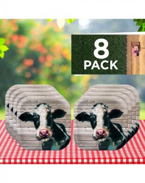 Tableware Cow Party Plates - Barnwood Party Plates Set with Cow for Camping- Family Picnics- Birthday Parties & Outdoor Party...