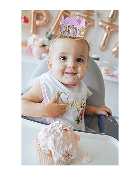 Party Hats 1st Birthday Baby Wearing a Crown-First Birthday Party Headband- Shiny Crown for Boys or Girls- Newborn Photograph...