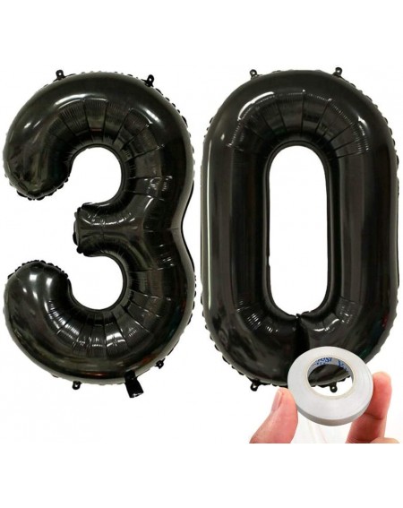 Balloons 40 in Number 30 Balloons Black - Black - C318YG5RURY $13.84