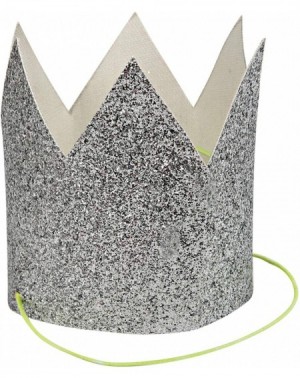Hats Party Hats- Mini Silver Glitter Crowns- Birthday - Pack of 8 - CR12J6NPUKN $14.82