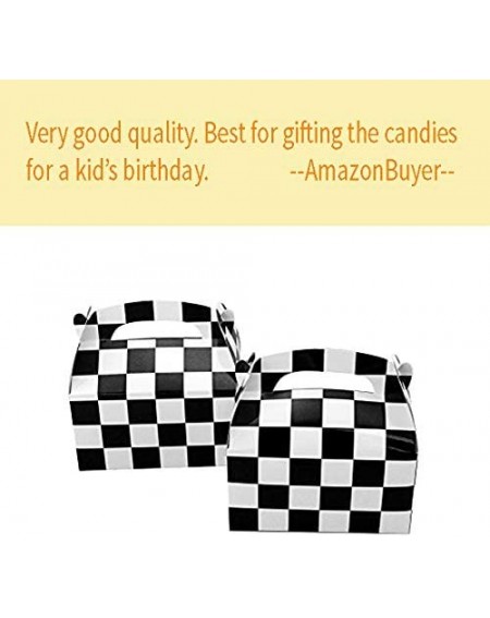 Favors Set of 12 Checkered Racing Treat Boxes Race Car Theme Party Favors - Race Car - CU18EOL6WUS $7.65