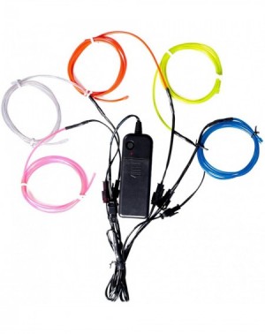 Outdoor String Lights 51 Metre Neon Light El Wire w/Battery Pack for Parties- Halloween Decoration (Colors) - Colors - CU1280...