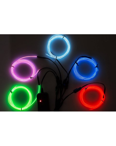 Outdoor String Lights 51 Metre Neon Light El Wire w/Battery Pack for Parties- Halloween Decoration (Colors) - Colors - CU1280...