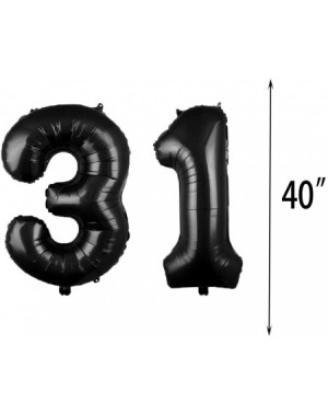 Balloons Sweet 31th Birthday Decorations Party Supplies-Black Number 31 Balloons-31th Foil Mylar Balloons Latex Balloon Decor...