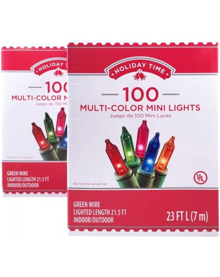 Outdoor String Lights 100 multicolor lights indoor/outdoor spare bulbs and fuses included - CP187I9OZ00 $26.16