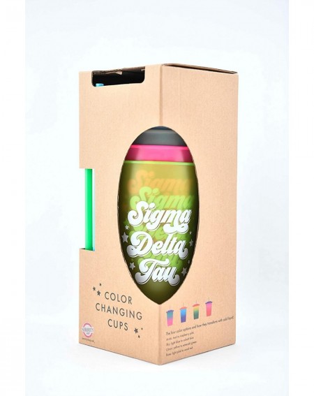 Tableware Sigma Delta Tau - Color Changing Cups - Retro Style (24 Ounce- 4 per pack) - CM19EK5SSN0 $23.78