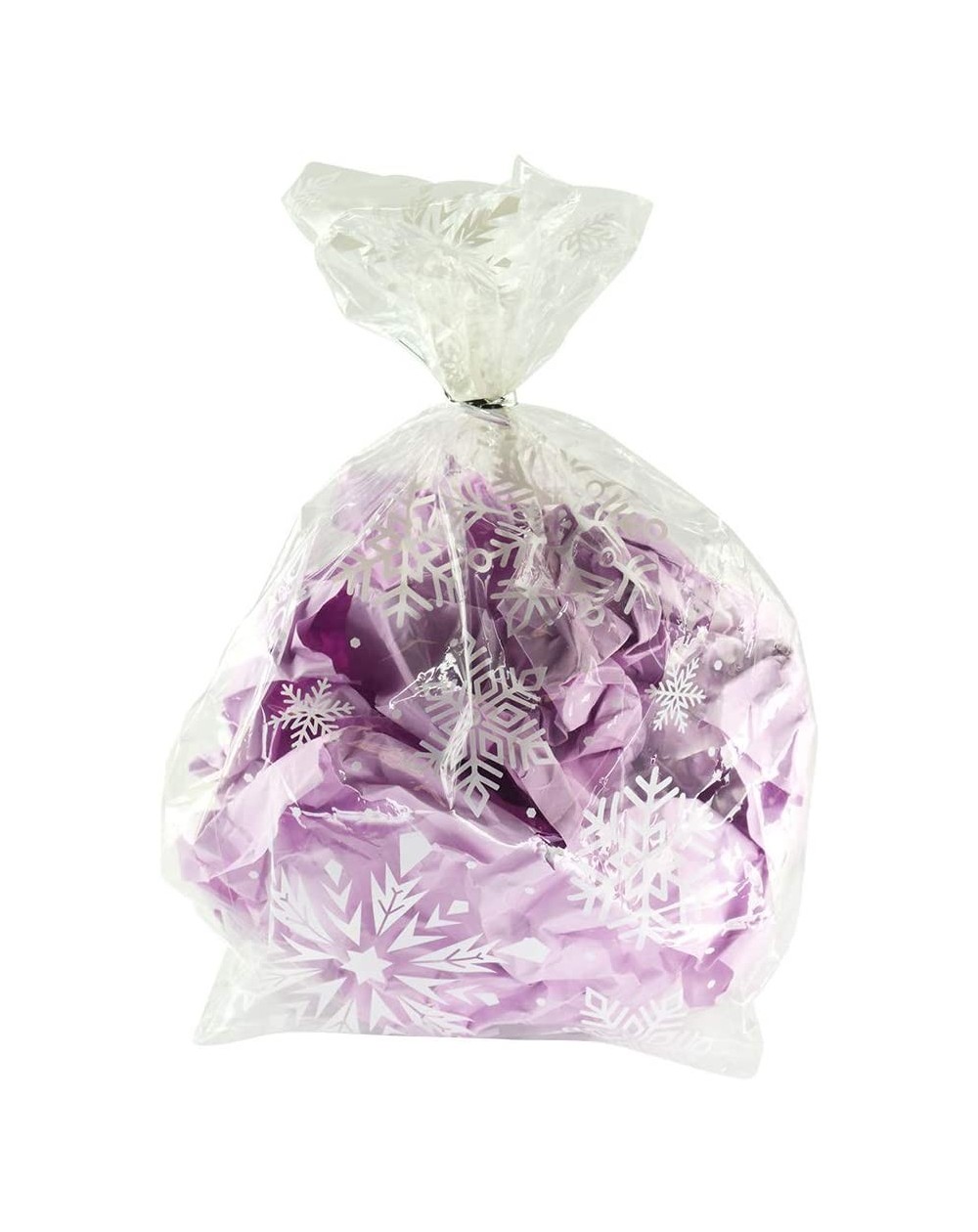 Favors Pack of 24 Plastic Printed Goody Bags with Twist Ties- Food Safe - Snowflake - Snowflake - C218ZHSDA8G $9.84