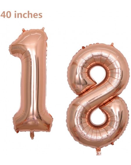 Balloons 40 inch Jumbo 18 Rose Gold Foil Balloons for Birthday Party Supplies-Anniversary Events Decorations and Graduation D...