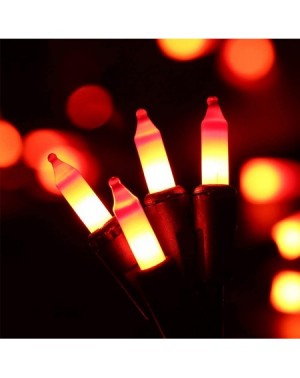 Outdoor String Lights ⭐️Halloween String Lights - 24ft 100 Incandescent Orange Mini Bulbs Lights- Halloween Lighting Decor fo...