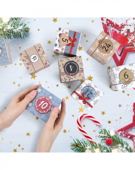 Advent Calendars Advent Calendar Box 2020- 24 Days Countdown to Christmas Printed Cardboard Gift Treasure Box - Make & Fill Y...