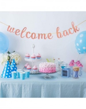 Banners & Garlands Glitter Welcome Back Banner - Retirement Party- Welcome Home Sign- Moving Away- First Day of School Party ...