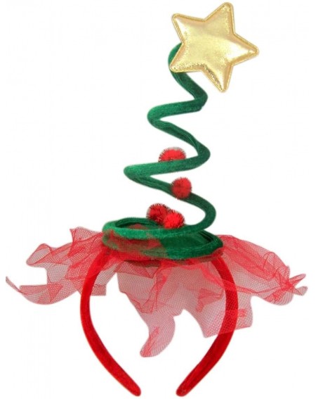 Hats Christmas Tree Spring Spiral Holiday Party Headband - CQ182M9EW6C $20.27