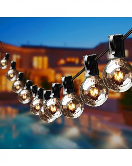 Outdoor String Lights String Lights- 25Ft G40 Globe String Lights- UL Listed Patio Lights- Hanging Indoor/Outdoor Commercial ...